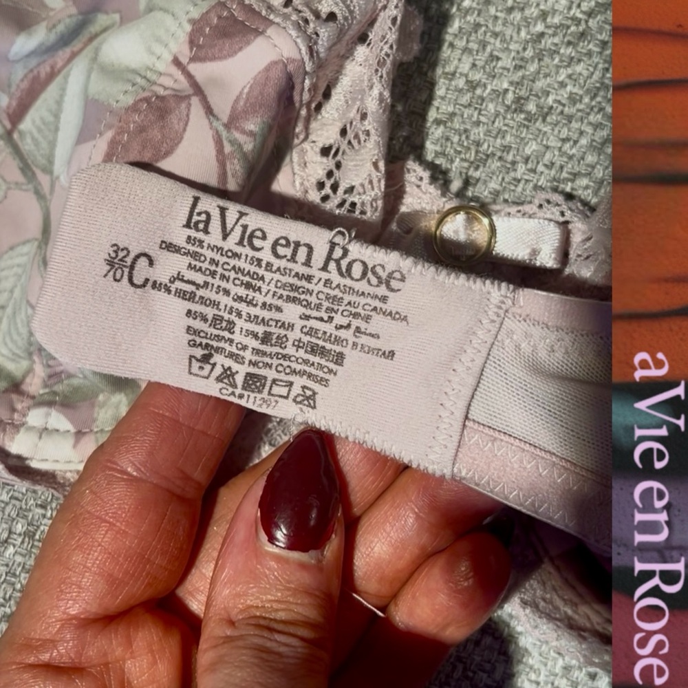 🌺La Vie En Rose Floral Lace Bra - Picture 8 of 12
